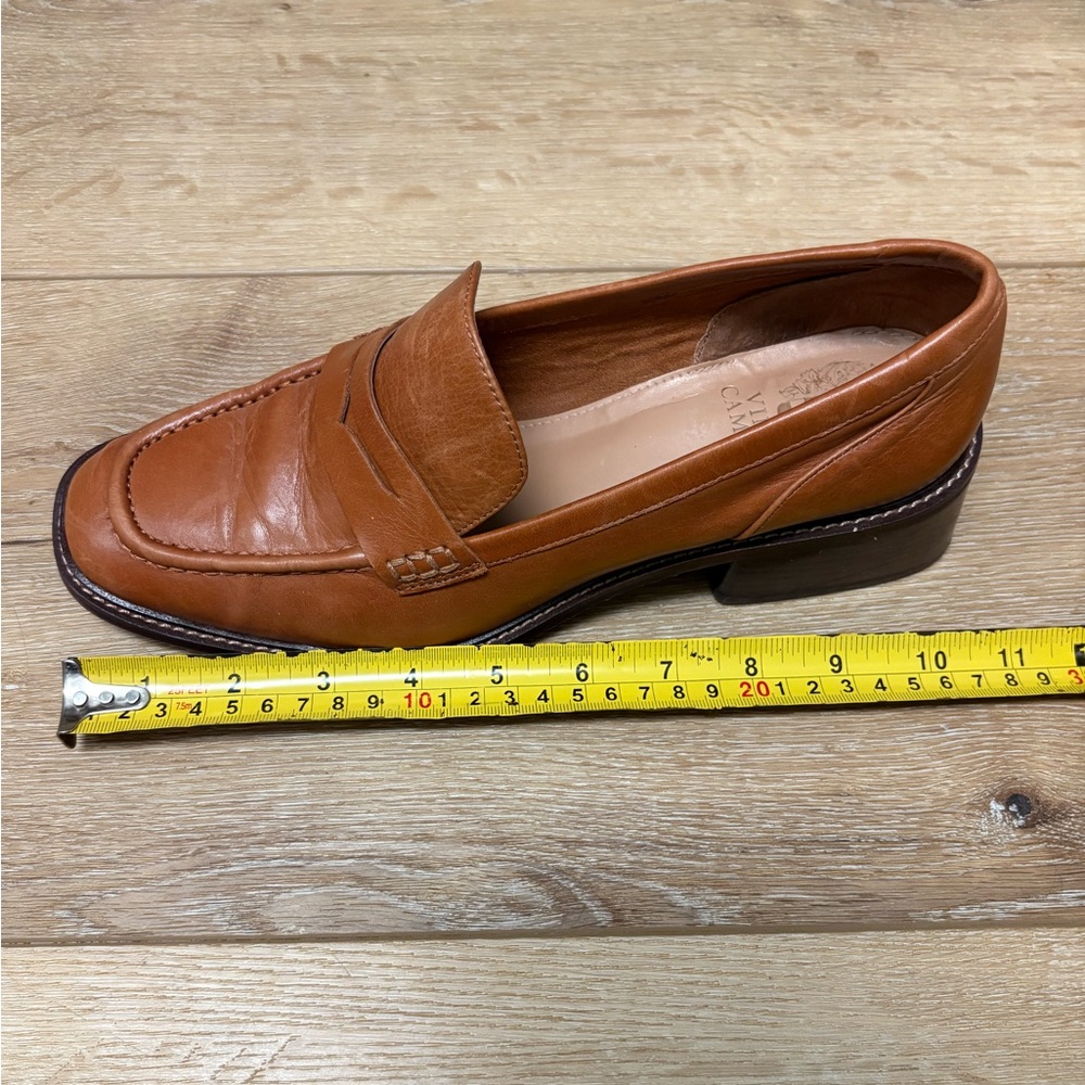 Vince Camuto | Medium Brown Leather Loafers 👞 Sz 8.5, Small Heel, Classic Staple - Picture 7 of 13